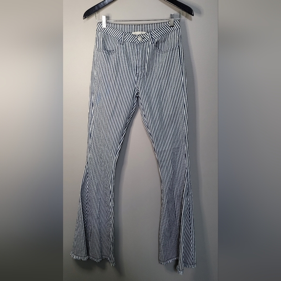 Saints & Hearts Denim - Saints & Hearts Striped Bell Bottom Jeans S Western Flare Festival Boho